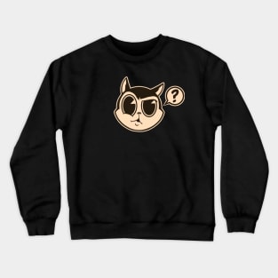 The Legend of Acid Kitty Pt. 4 - Question EVERYTHING Cute Retro Trippy Kitten Cartoon Crewneck Sweatshirt